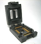 Enplas FPQ-120-0.8-03, 120 Pin Clamshell closed top, TQFP package test socket.