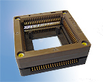 Enplas PLCC-84-1.27-31 open top 84 pin live bug PLCC test socket.