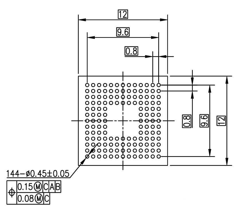 13x13 BGA matrix